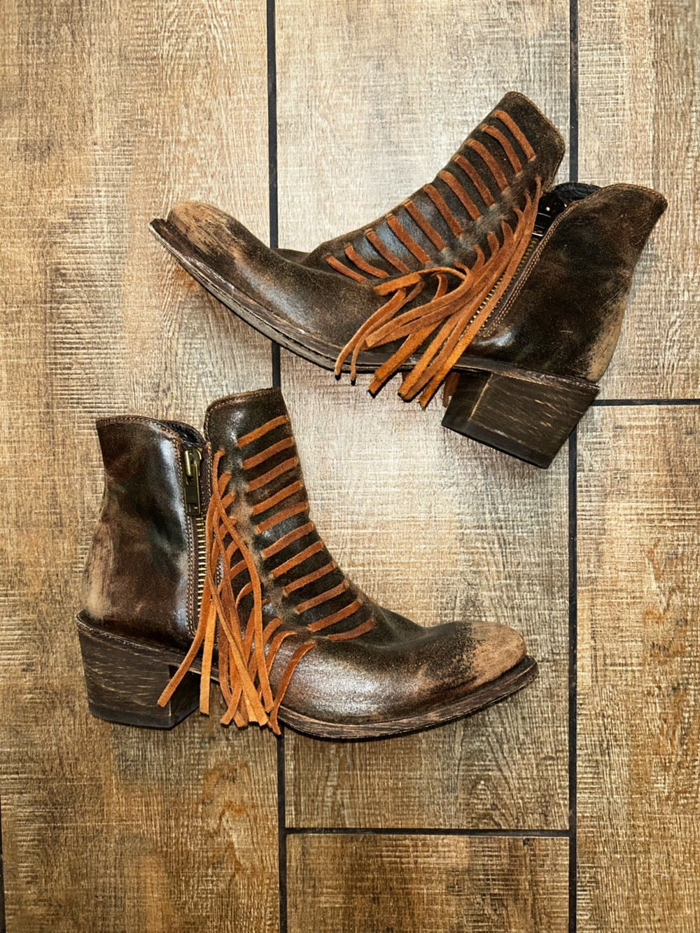 CORRAL fringe leather boot sz 11